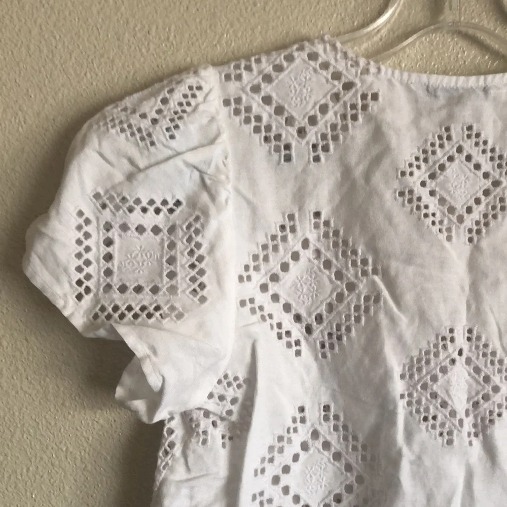 Madewell Eyelet Flutter-Sleeve Top (Size XS) - Picture 8 of 8